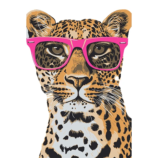 استیکر پارچه و لباس پاد آفرین طرح پلنگ کد 4211