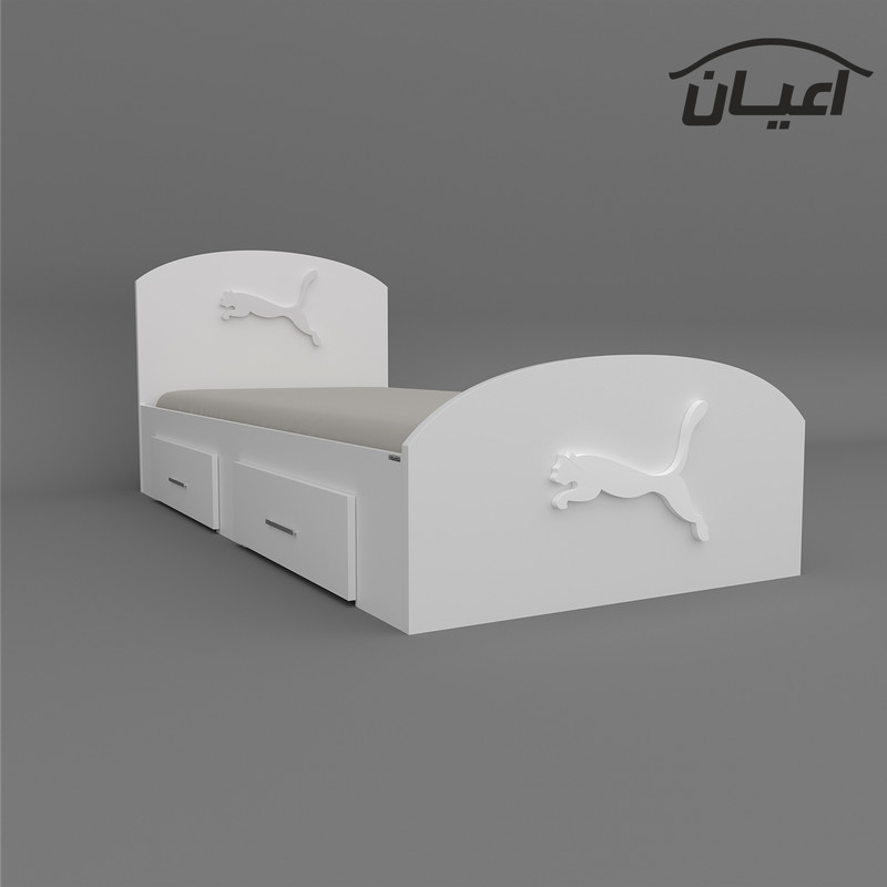 تخت خواب یک نفره اعیان مدل FH460 طرح اسپرت سایز 90x200 سانتی متر