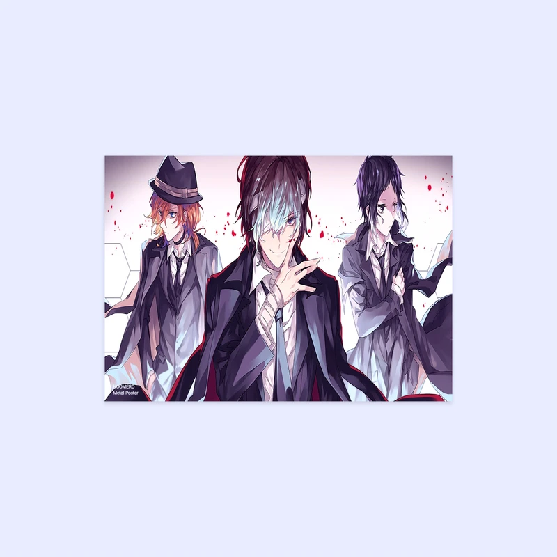 پوستر هومرو مدل فلزی طرح انیمه سگ های ولگرد بانگو کد PS1083