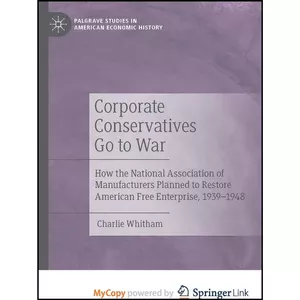 کتاب Corporate Conservatives Go to War اثر Charlie Whitham انتشارات Palgrave MacMillan