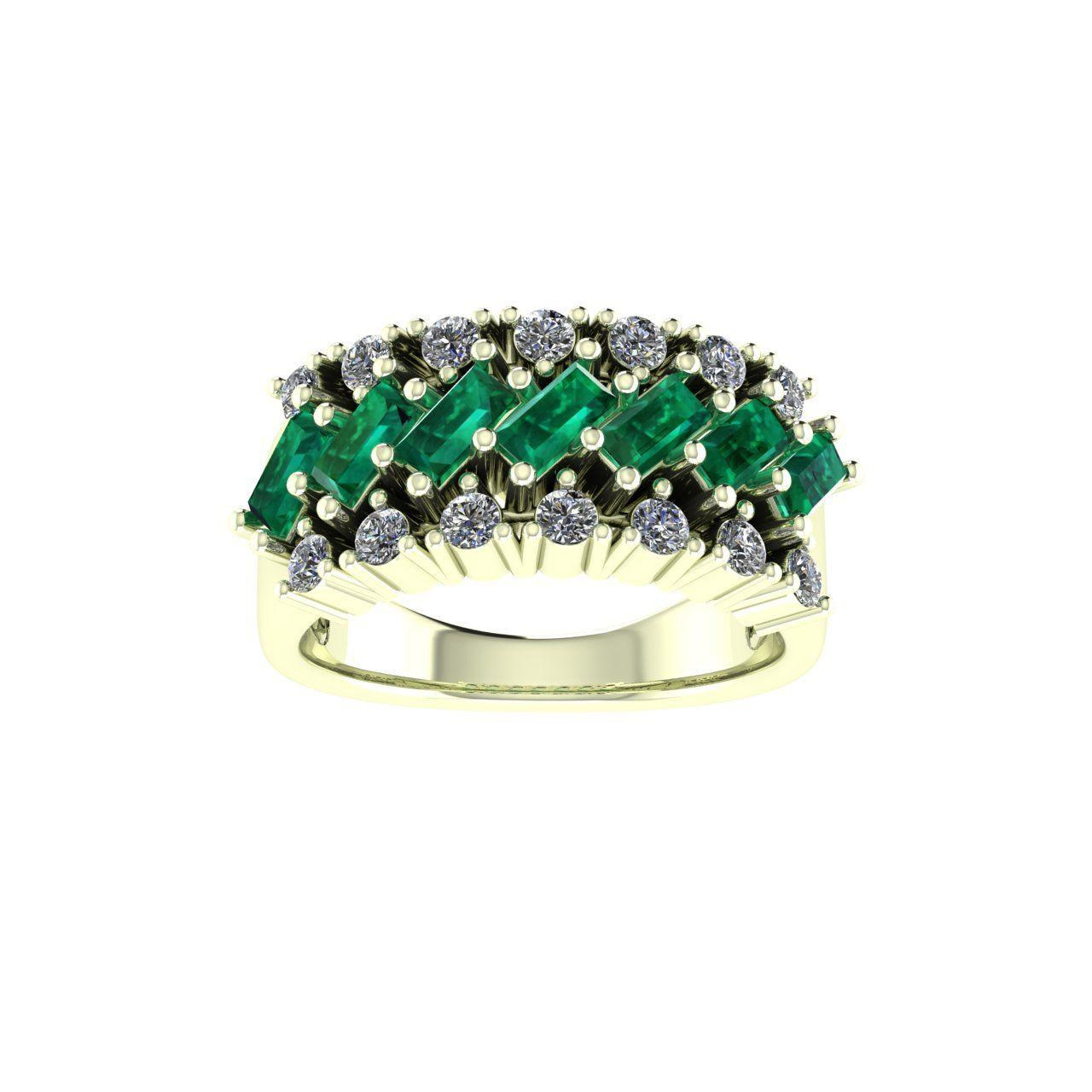 انگشتر طلا اونیکست مدل 2281 Emerald