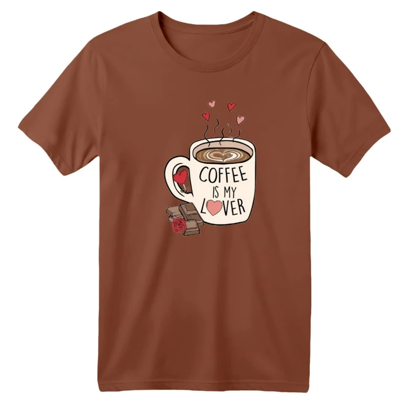 تی شرت آستین کوتاه بچگانه مدل فنجون قهوه