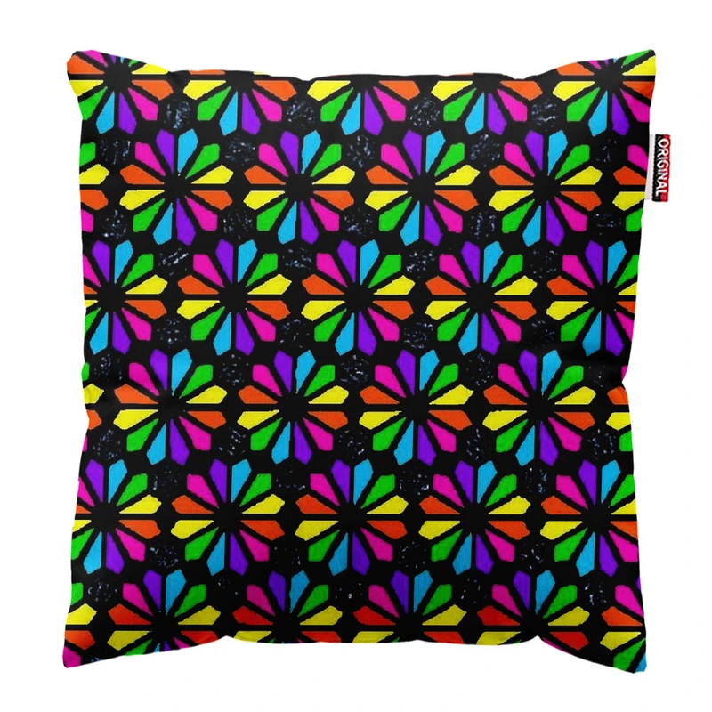 کوسن پاد آفرین طرح گل سایز 30*30 سانتی متر کد 1176