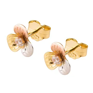 گوشواره طلا 18 عیار گالری طلاچی مدل گل2