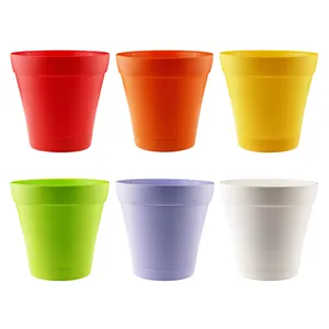 گلدان دانیال پلاستیک مدل آیلاسرام 1006 سایز 35 سانتی متر بسته ۶ عددی 