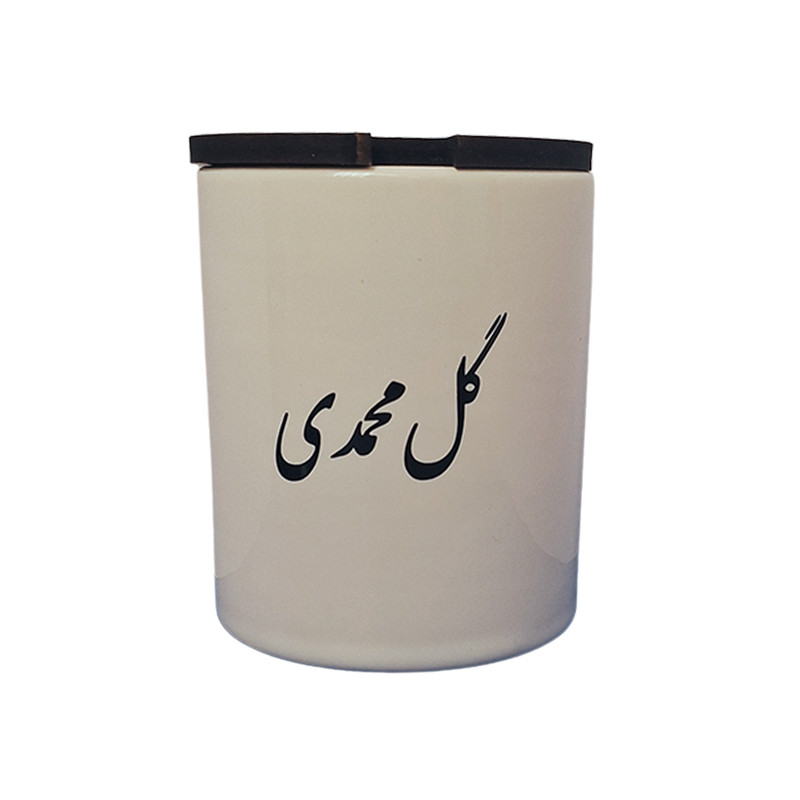 جای ادویه مدل درب چوبی طرح گل محمدی