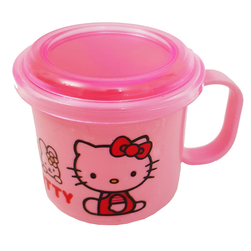 لیوان کودک مدل درب دار طرح کیتی