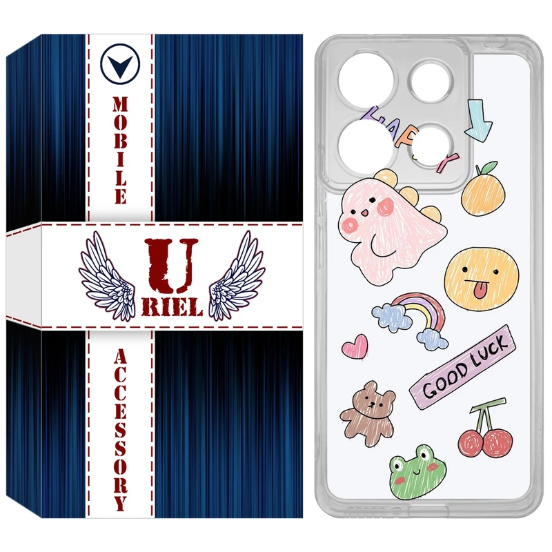 کاور یوریل مدل Clear کد 10 طرح نقاشی مناسب برای گوشی موبایل شیائومی Redmi Note 13 4G