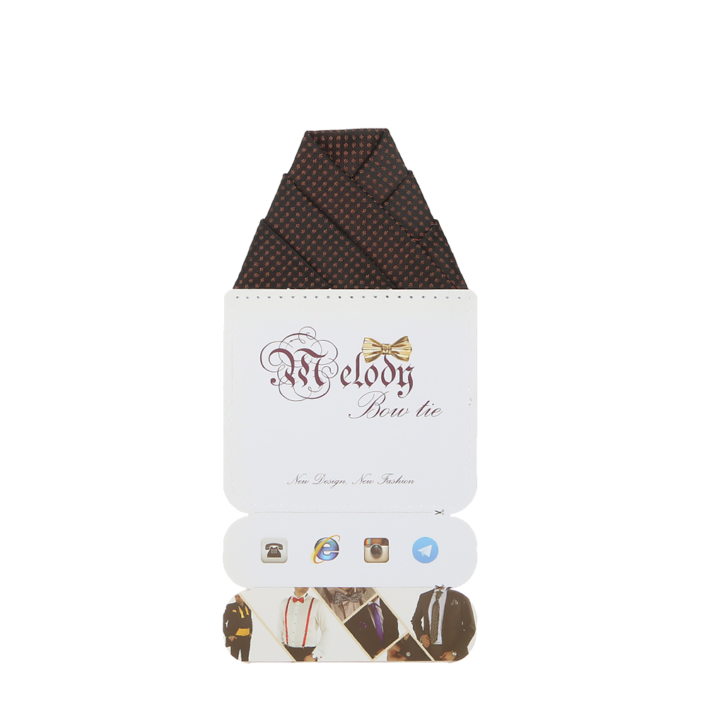 دستمال جیب مردانه ملودی مدل PS5107MSGbrwn