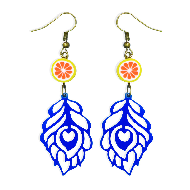 گوشواره دخترانه طرح پر کد BF-01 گوشواره دخترانه طرح پر کد BF-01