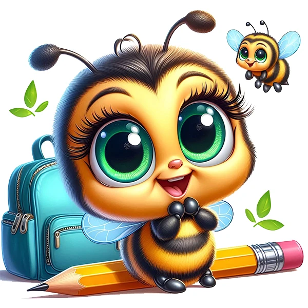 استیکر پارچه و لباس پاد آفرین طرح مدرسه و زنبور کد 2186