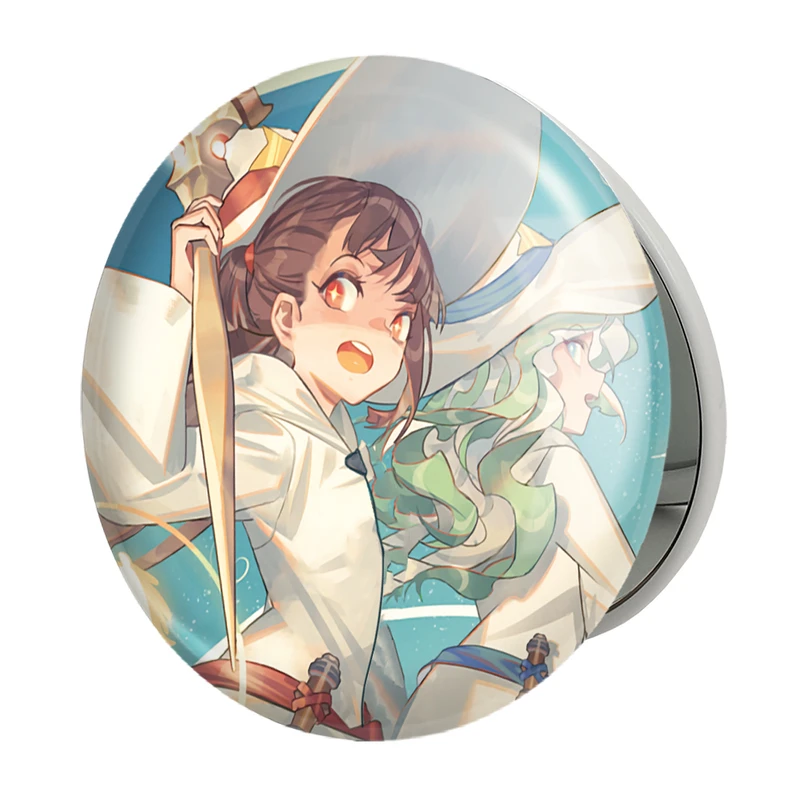 آینه جیبی خندالو طرح دیانا و اکو انیمه جادوگران کوچک Little Witch Academia مدل تاشو کد 22892 