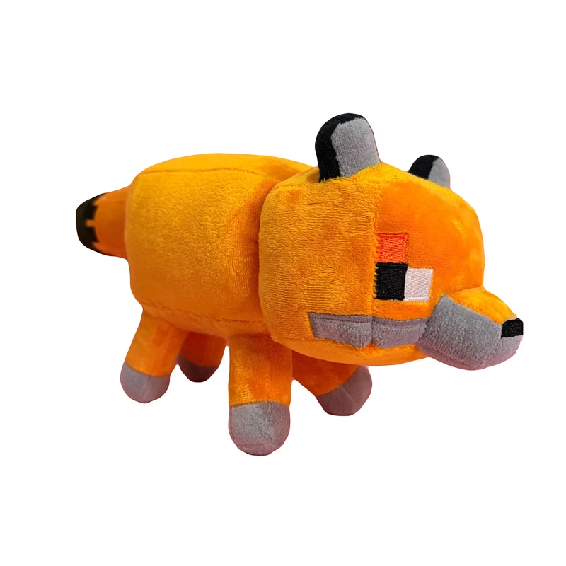 عروسک طرح روباه مدل ماینکرافت کد JI110 طول 30 سانتی‌متر