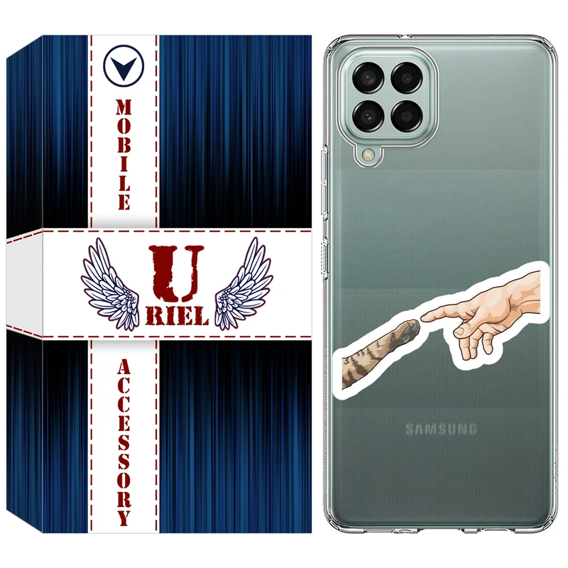 کاور یوریل مدل Clear کد 94 طرح دست گربه مناسب برای گوشی موبایل سامسونگ Galaxy M33