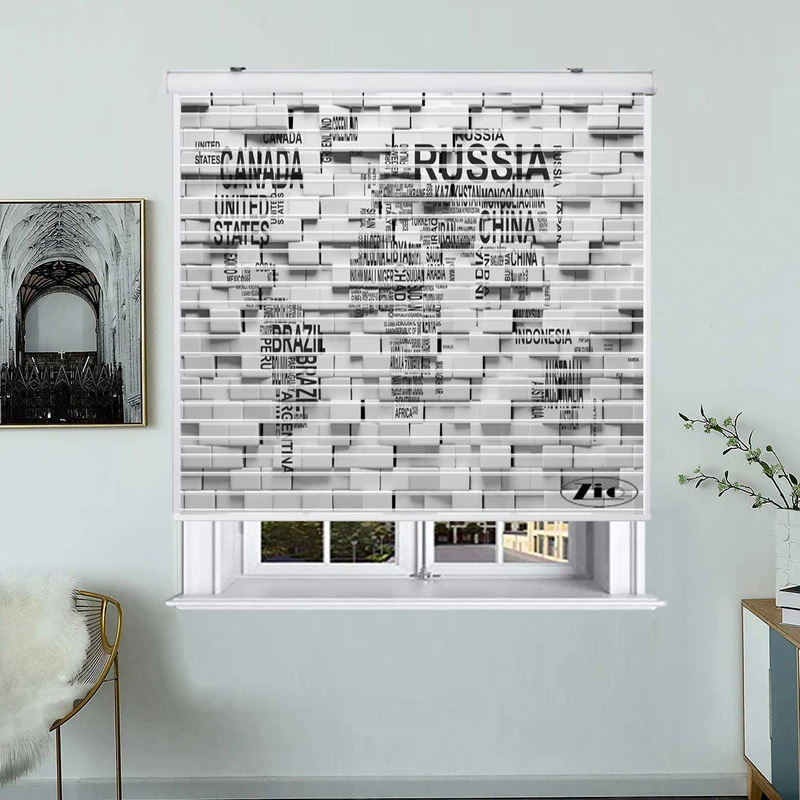 پرده زبرا زیو مدل C-2013 سایز 150x150 سانتی متر