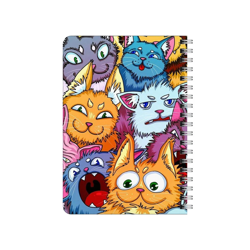 دفترچه یادداشت بامبیلیپ مدل چوبی طرح گربه های خشن فشن کد 4715333