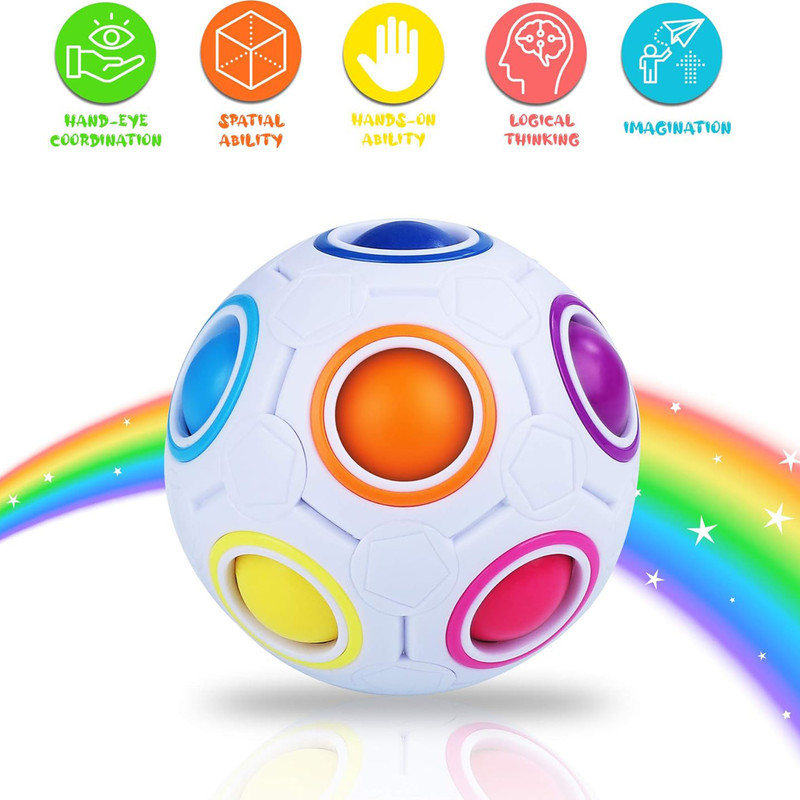 مکعب روبیک چی ای مدل توپ رنگین کمانی کای وای QY RainBow Ball