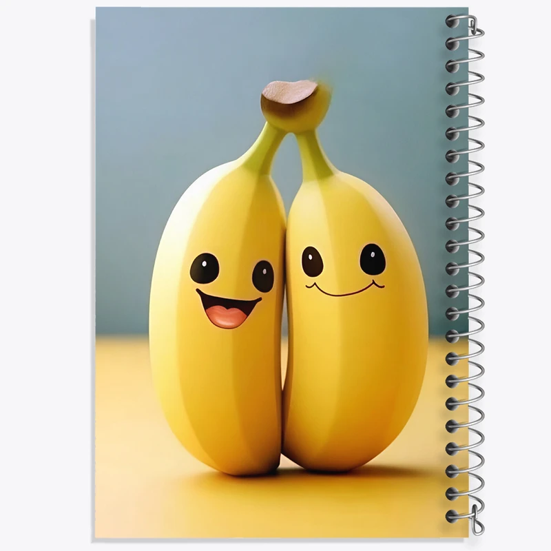 دفتر شطرنجی 50 برگ خندالو طرح موز های کیوت کد F7294