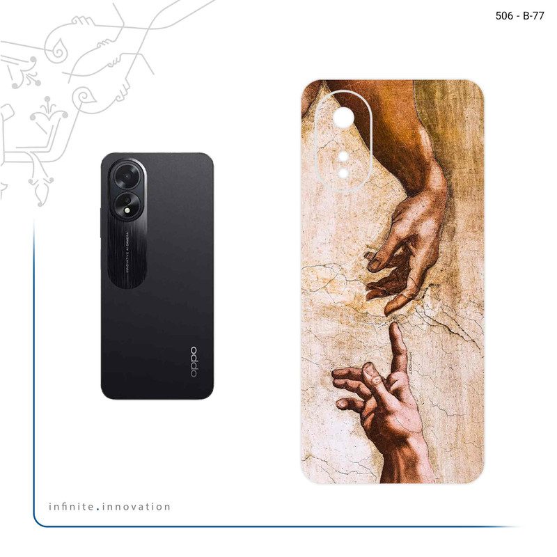 برچسب پوششی ماهوت مدل The Creation of Adam of MichelAnge مناسب برای گوشی موبایل اپو A38