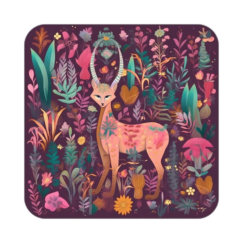 زیر لیوانی کاکتی طرح حیوانات رنگی مدل mp26422