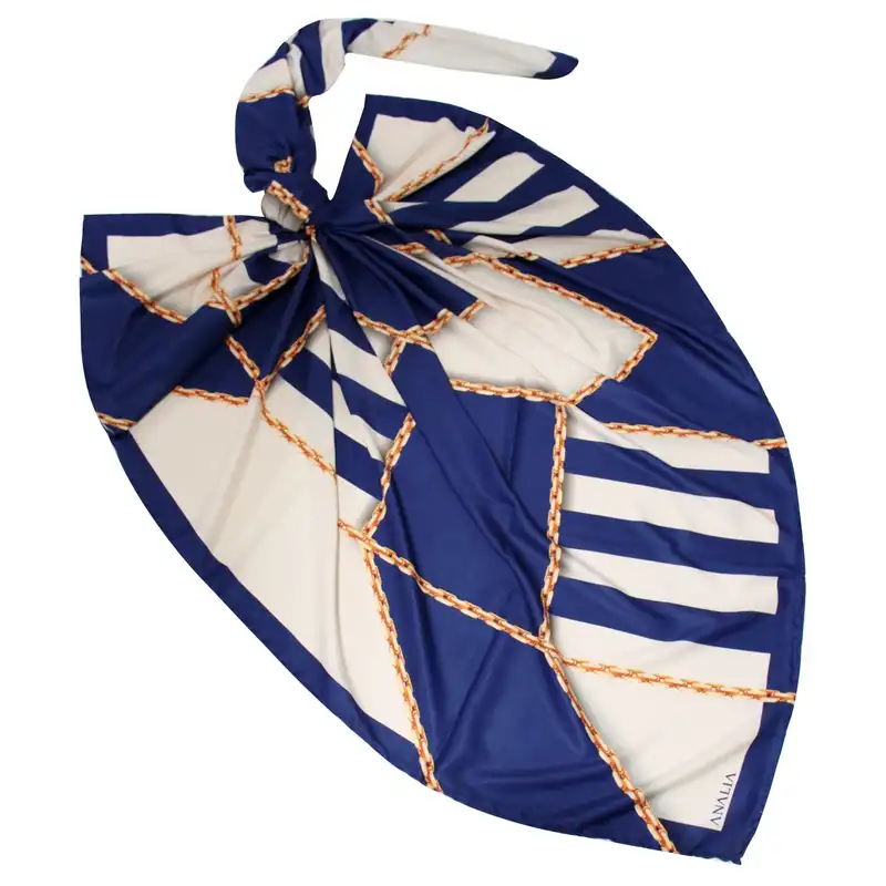 روسری زنانه مدل ابریشم زنجیری کد 6020