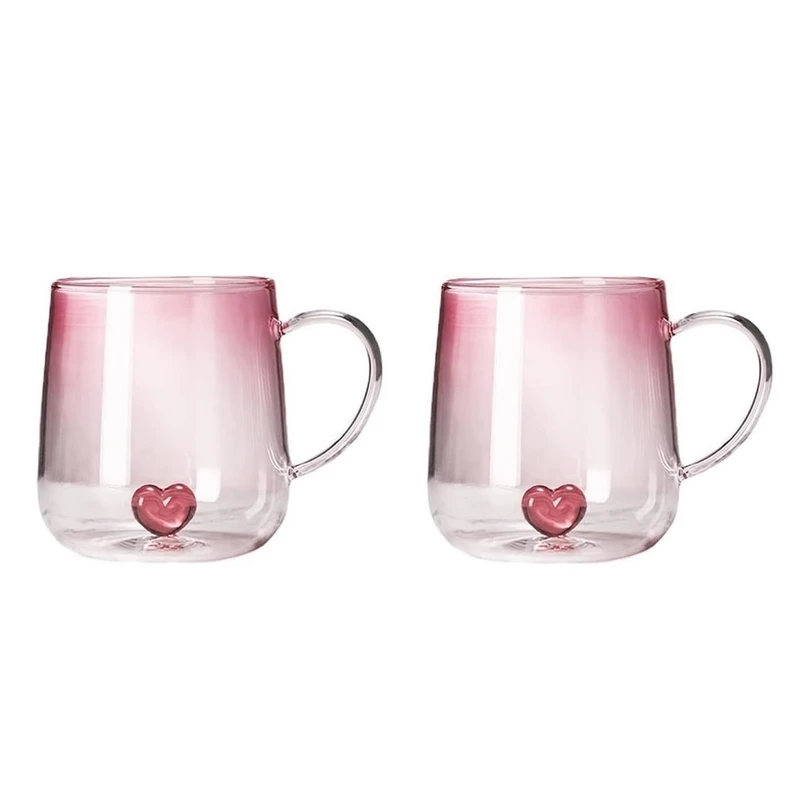  لیوان مدل داخل قلب بروسیلیکات کد 1369n 2667 بسته دو عددی 