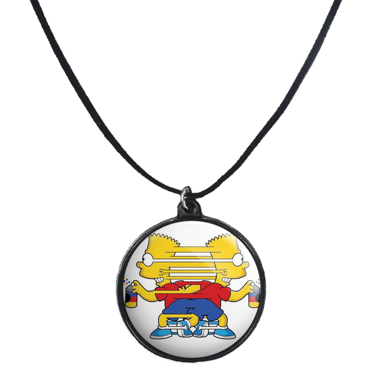 گردنبند پرمانه طرح سیمپسون ها کد pmb.21255 مدل دو طرفه