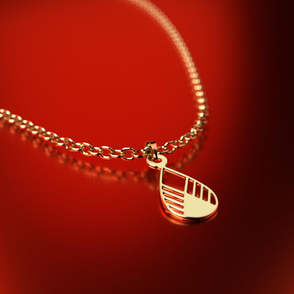 آویز گردنبند طلا 18 عیار زنانه مدوپد مدل هندسی کد PA1-13538 - - 3