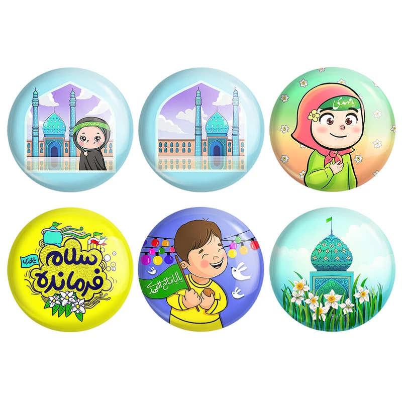 مگنت خندالو طرح کودکانه نیمه شعبان کد 1629B مجموعه 6 عددی