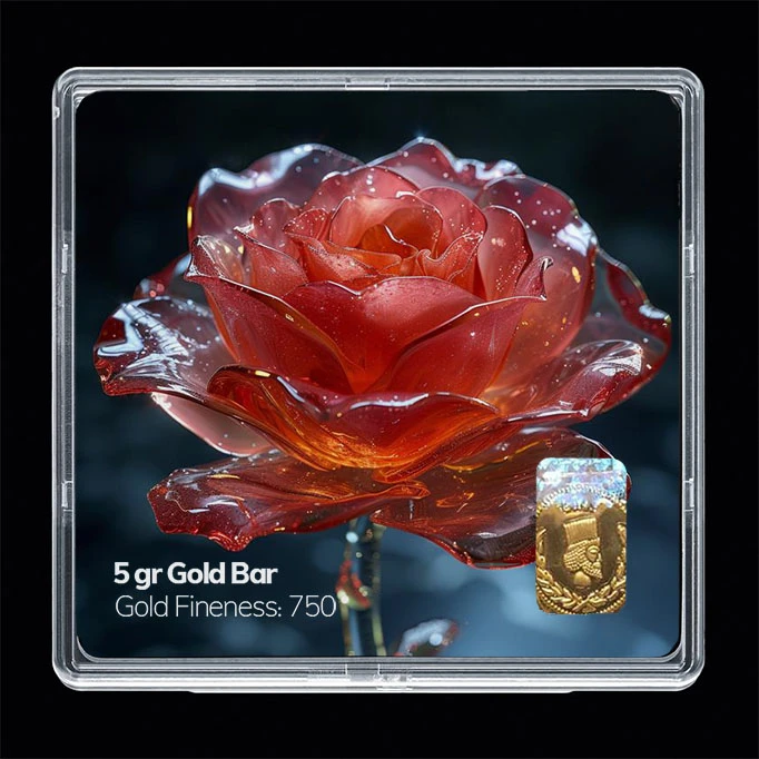 سکه گرمی طلا 18 عیار مدوپد مدل گل کد SG11770