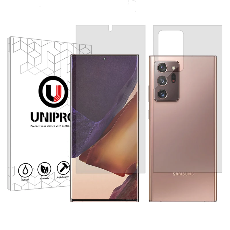 محافظ صفحه نمایش شفاف یونی پرو مدل Star 5 مناسب برای گوشی موبایل سامسونگ Galaxy Note20 Ultra به همراه محافظ پشت گوشی