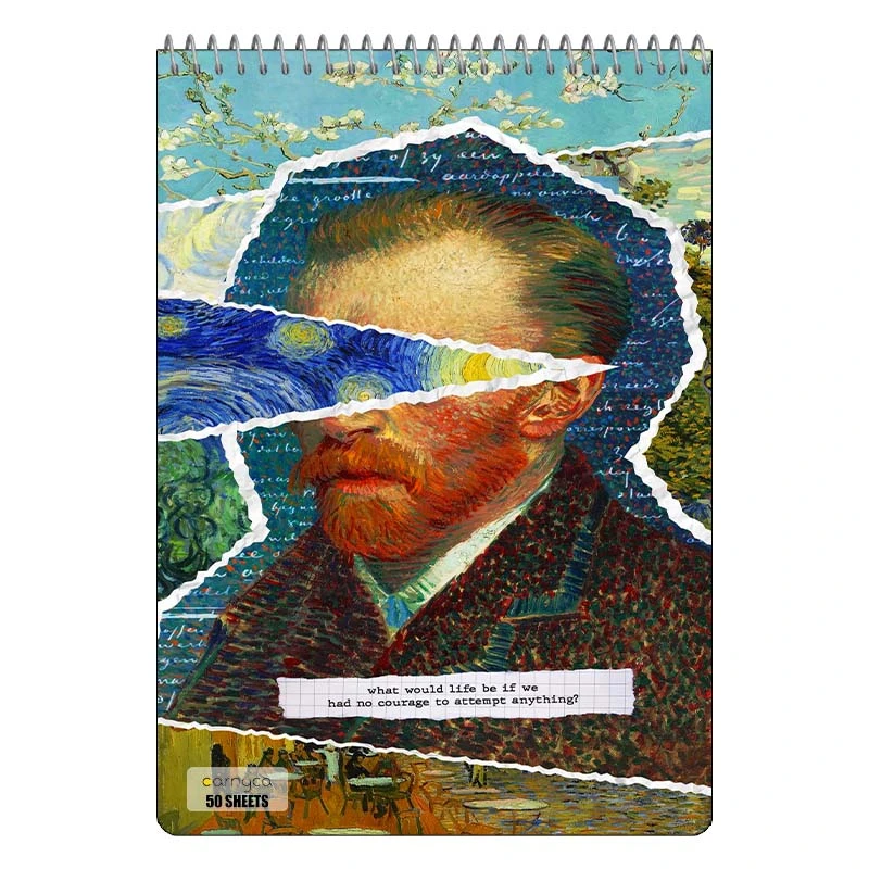 دفتر نقاشی 50 برگ سیمی کارنیکا طرح شب پرستاره فانتزی ون گوگ Fantasy Starry Night Van Gogh کد 77907
