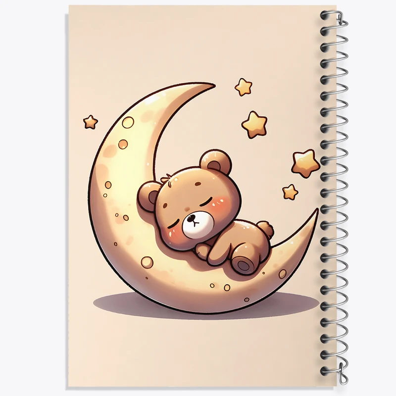 دفتر شطرنجی 50 برگ خندالو طرح خرس خوابالو کد F8418