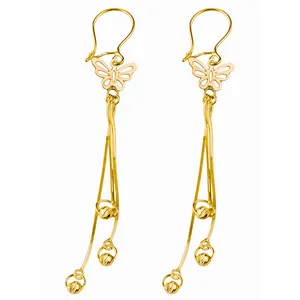 گوشواره طلا 18 عیار گالری طلاچی مدل آویز 4