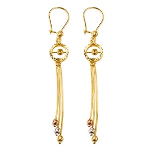 گوشواره طلا 18 عیار گالری طلاچی مدل آویز 8