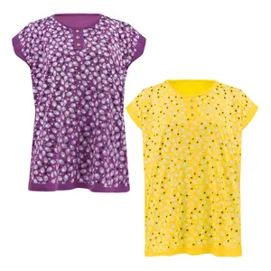 تی شرت آستین کوتاه زنانه مدل M3118 مجموعه 2 عددی