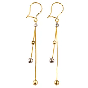 گوشواره طلا 18عیار گالری طلاچی مدل آویز 12