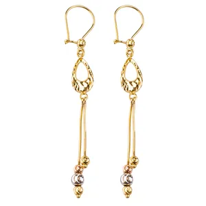 گوشواره طلا 18 عیار گالری طلاچی مدل آویز 13