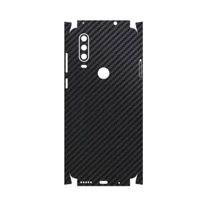 MAHOOT Black-Carbon-Fiber-FullSkin Cover Sticker for Motorola One Action