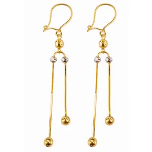 گوشواره طلا 18 عیار گالری طلاچی مدل آویز 15