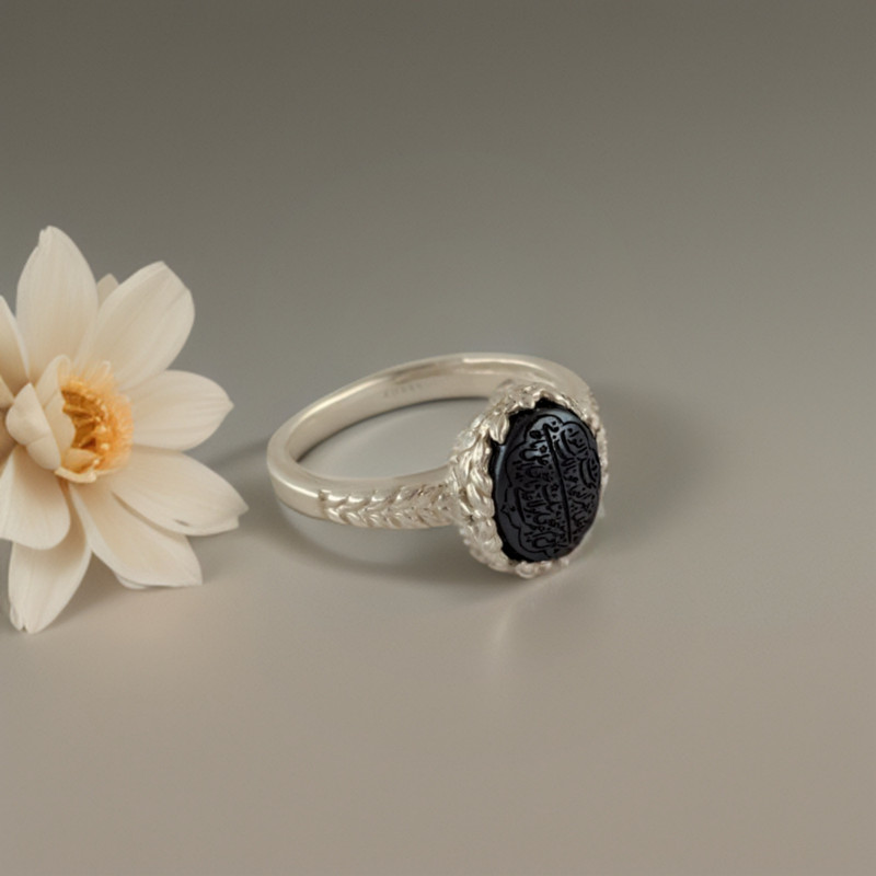 انگشتر نقره زنانه ملک زیور مدل ناد علی حدید کد 49