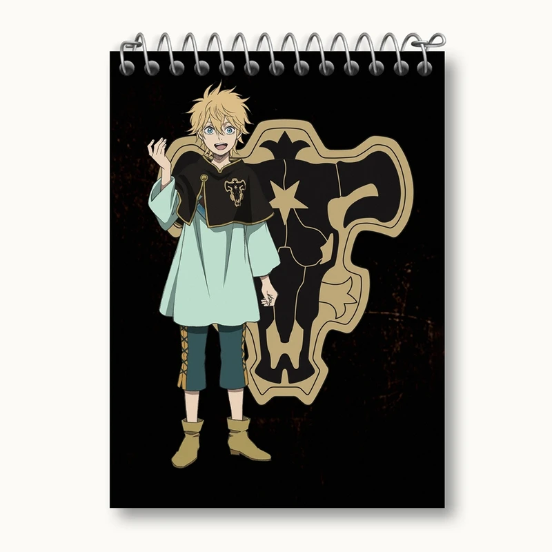 دفتر یادداشت 50 برگ خندالو مدل لاک ولیتا انیمه بلک کلاور Black Clover کد 10261