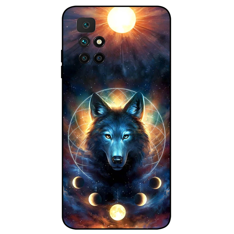 کاور مگافون طرح گرگ و ماه مدل 8006 مناسب برای گوشی موبایل شیائومی Redmi 10 Prime 2022