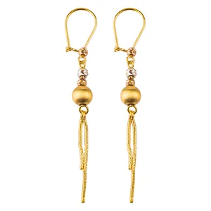 گوشواره طلا 18عیار گالری طلاچی مدل آویز 21