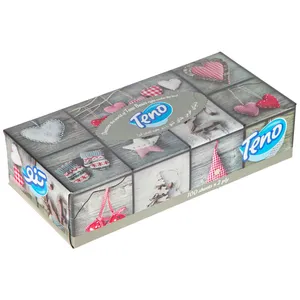 دستمال کاغذی 100 برگ تنو طرح قلب قرمز