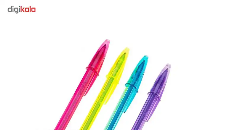 خودکار بیک1.2 مدل Cristal Soft and Fashion - بسته 4 عددی 4 رنگ سایز 0.8