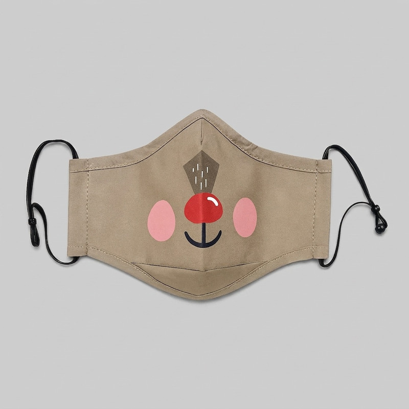 ماسک پارچه‌ای دو لایه مدل خرسی 8983 B
