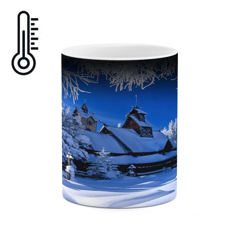 ماگ حرارتی کاکتی مدل منظره برفی کد mgh15069