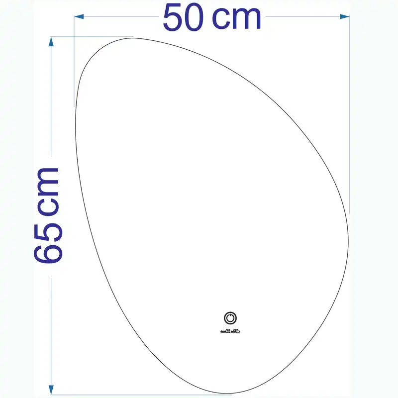 آینه سرویس بهداشتی تارا دکور طرح نامتقارن مدل لمسی کد Tc159