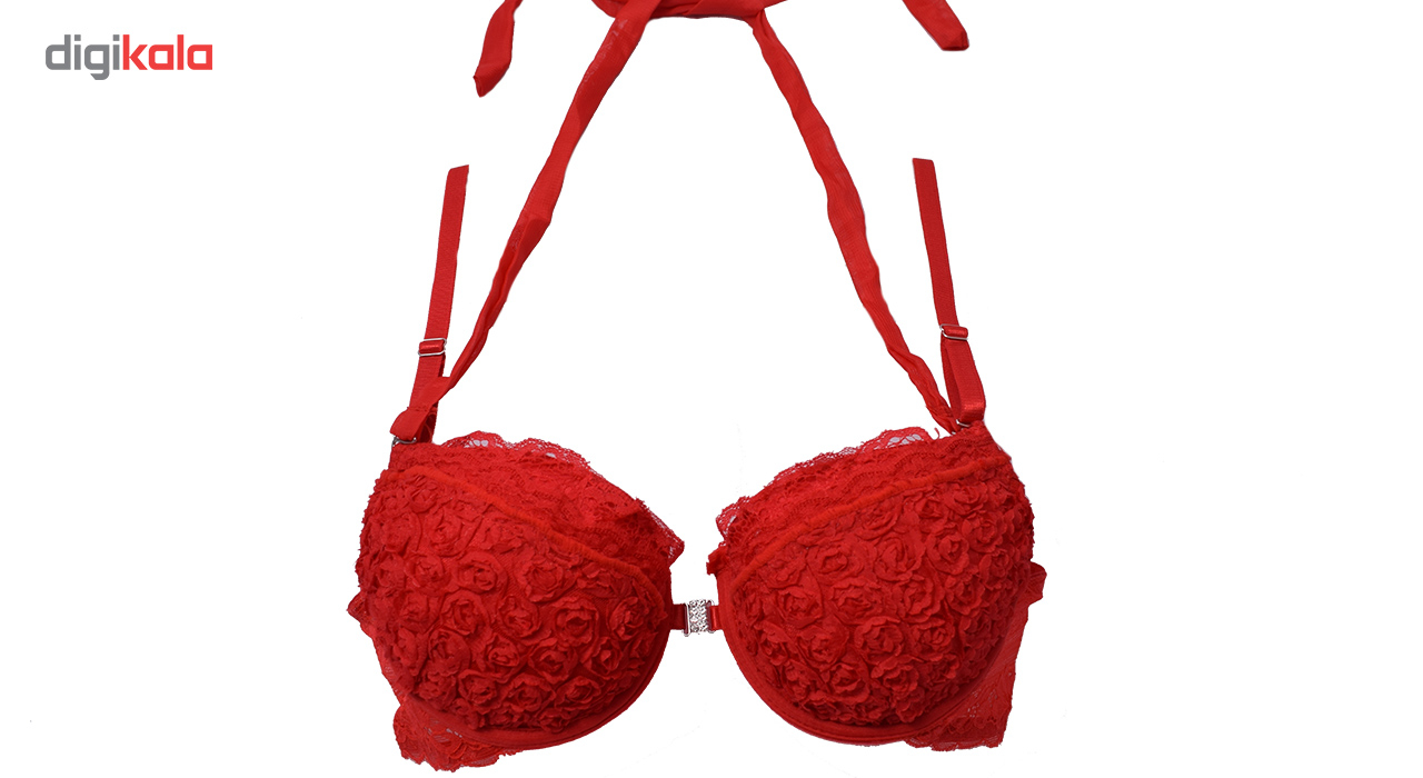 ست شورت و سوتین زنانه مدل Flowers کد 342-red